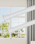 Tension Curtain Rod by EZFurni, 2 Sets 42-123 Inches, Heavy Duty Tension Rods for Windows, No Drilling Adjustable Curtain Rod for Patio, Hold Up Blackout Curtains and Non Slip, White