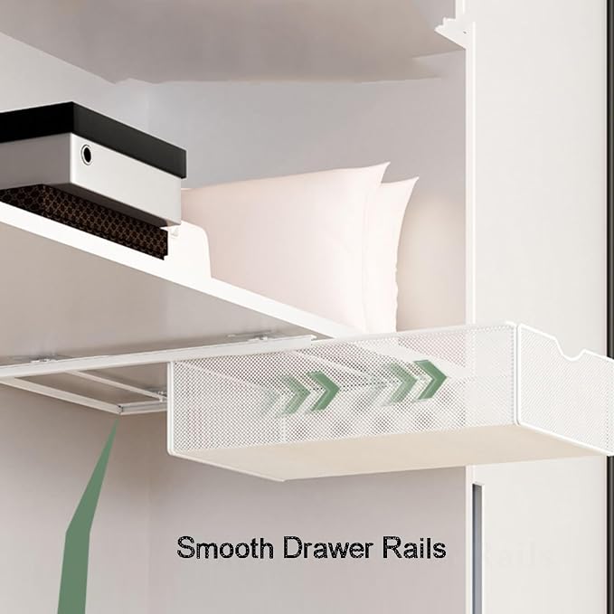 Pull Out Drawer Organizer Containers Storage Bin,Compact Hanging Pullout Drawer Basket,Stackable Shelf Baskets Organizer(Style 1)