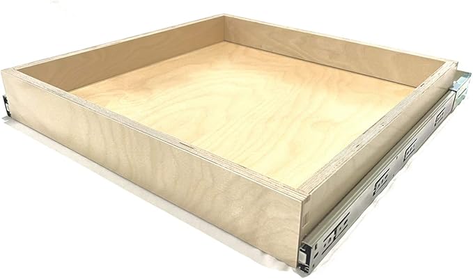 Sublime Design | Pull Out Tray | Baltic Birch Drawer for Kitchen Cabinets | Slide Out Shelves | Roll Out Cabinet Organizer (32" WIDE)