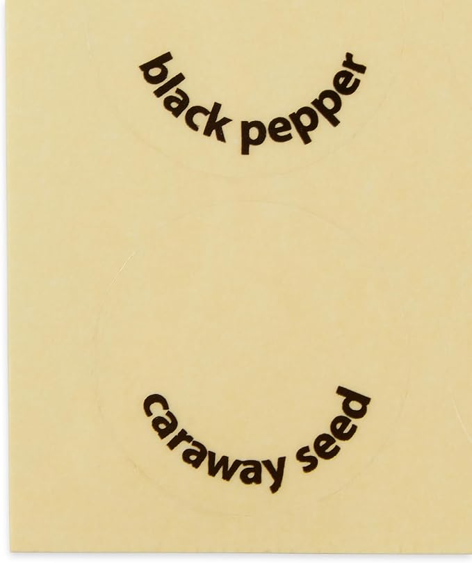 RSVP International Kitchen Organization Collection Spice Labels, Round, 50 Count