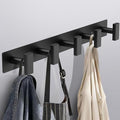 Bntuk Coat Rack Wall Mount - 5 Coat Hooks, Towel Racks for Bathroom Robes Bags Keys, Hat Rack Wall Towel Hooks Organizer Essential (Black)