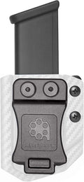 Amberide Universal IWB/OWB Kydex Mag Carrier for 9mm / .40 & .45 ACP Magazines, Single and Double Stack, Adjustable Retention, Ambidextrous, Fits 1.5" Belt, Made in USA