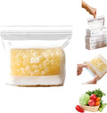 Kitchen Food Grade Fresh Keeping Bags, Reusable Sealed Bags for Vegetables & Fruits, Clear Plastic Storage Bag for Refrigerator, Dual Interlocking Seal (S, 30counts)