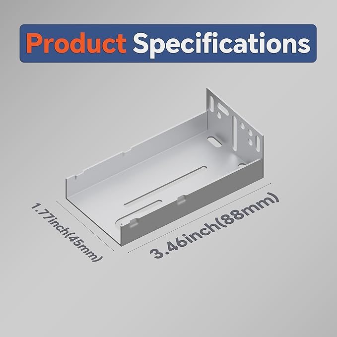 5 Pairs Rear Mounting Brackets for Face Frame Cabinets Replacement Part Drawer Bracket (Width: 45mm) (Rear Mounting Brackets, 5 Pairs)