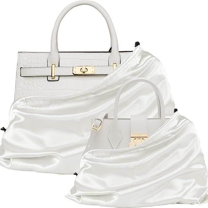 P Pothuiny 2 Pcs Satin Dust Bags for Handbags