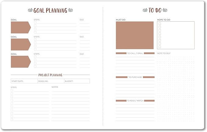 High Note 2026 Monthly Planner: August 2025 – December 2026, 7.75" x 9.75" Jess Poenix with Flexible Cover, Gold Foil, Project & Goal Planning Pages