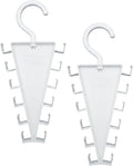 2-Pack V Double-Sided Closet Organizer Hanger with 12 Hooks | 12 Hooks Multi-Layer Vertical Storage Rack | 360° Rotatable Space Saving Hanger Holder for Dorm Rooms and Wardrobe Storage
