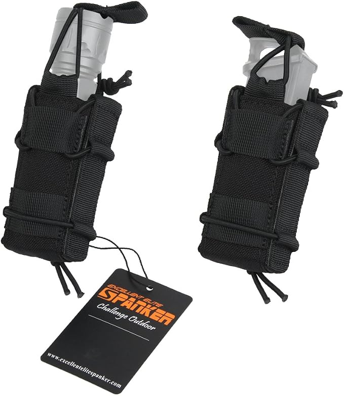 EXCELLENT ELITE SPANKER Open Top M4 M14 M16 AR15 Mag Pouch and Single Pistol Mag Pouch Flashlight Holder Magazine