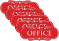 All Quality Designer Office Sign | Easy Installation - Red - Small (5 Pack)