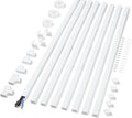 Cord Covers for Wires on Wall Extra-Long, 24ft TV Cord Hider Kit, Paintable Cable Management Concealer, TV Wire Hider for Wall, White Cable Raceway Channel, 8 x L36in x W0.95in x H0.55in