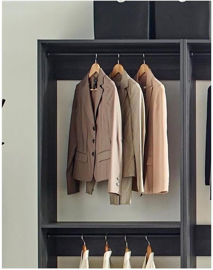 Maykoosh Closet System Organizer - Customizable Walk-in Wardrobe Storage Black/Model ABCDE 5 Closet