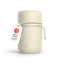 LARS NYSØM Stainless Steel Vacuum Insulated Food Jar - Leakproof Lunch Pot & Lunch Jar for Hot and Cold Food, Wide Mouth, Portable Soup Container for Work & Travel (Almond Beige, 17oz)