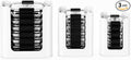 Food Container Lid Organizer for Rubbermaid Brilliance Lids, 3 Pcs Lid Organizers for Cabinet, Holds 24 Snap-On Lids, Stackable Kitchen Cabinet Organizer for 0.5, 1.3, 3.2 & 4.7 Cup Lid, White