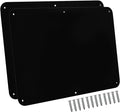 17.5inchX11.5inch Large Stainless Steel Plate for Magnets, 3M Adhesive Back, Mounting Screws, Ideal for Magnetic Shelf, Spice Holders, Colorful Magnets as a Gift. Mount Anywhere! (Black, 2 Pack)