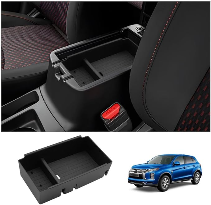 LUWU Center Console Organizer Compatible with 2021 2022 2023 2024 2025 Mitsubishi Outlander Sport Accessories Armrest Storage Box Glove Organizer Tray ABS Material [NOT for 2025 Outlander PHEV&Gas]