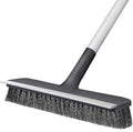 AONEZ Floor Scrub Brush with Long Handle - Adjustable Handle 2 in 1 Scrape and Heavy-Duty Stiff Bristle Floor Scrubber Brush for Cleaning Bathroom, Kitchen Patio Tile Garage and Deck
