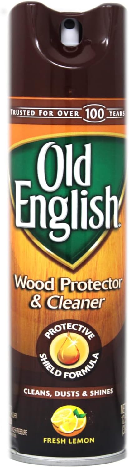 Old English Aerosol Wood Protector & Cleaner, Fresh Lemon 12.5 oz - 2 pk