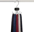 Belt Organizer for Closet, 6-Hook Tie Rack, Scarf & Hat Hanger, Heavy Duty Multifunctional Hanging Organizer for Purses, Bras, Tank Tops, Belts and Accessories (1)