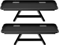 TETVIK TV Top Shelf Screen Adjustable Monitor Top Shelf Storage Bracket Tray Mount Computer Bracket for Cellphone Stand, Media Boxes, Game Console, Router, Speakers Black 2 Pieces