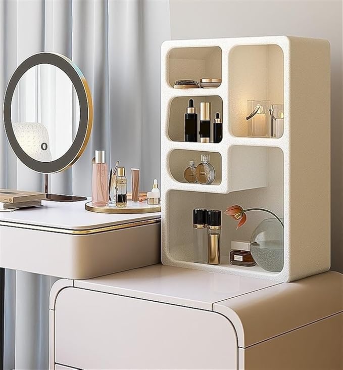 Coffee Station Organizer for Countertop Multi-Grid Storage Cabinet Simple Jewelry Rack Cup Organizer Arched Entrance Display Multi Scenario Use(2)