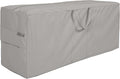 Covermates Ultima Cushion Storage Bag – 600D Ripstop Polyester, Waterproof Zipper, Heavy Duty Patio Cushion Storage with Handles & Vent, 75W x 18D x 26H, Ripstop Grey