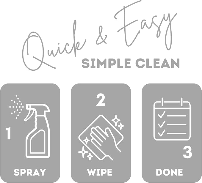 Quick Shine Stainless Steel Cleaner & Polish 24oz-6Pk, Streak Free | Safe for Metal Surfaces, Removes Fingerprints, Grease & More, Non-Abrasive, pH Neutral, Made in USA