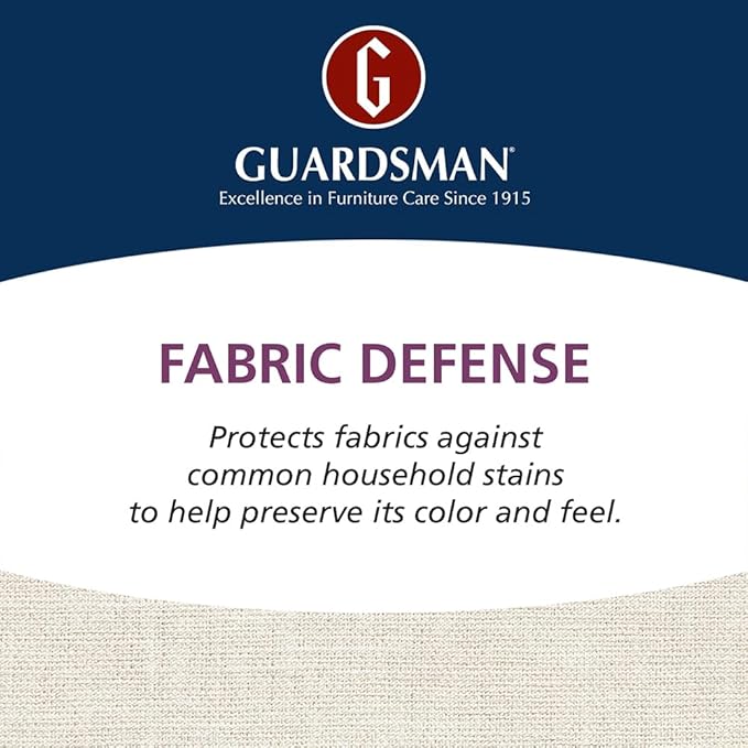 Guardsman Fabric Defense & Upholstery Water Repellent Spray, Protector & Stain Prevention for Microfiber, Rugs, Carpeting, Fabric Furniture, Apparel, and Shoes, Unscented, 11 oz