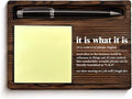 Funny Office Sticky Note Holder Gifts for Coworkers Work Bestie Boss Colleagues It is What It is Definition Self-Stick Note Pad Holders Home Office Decor