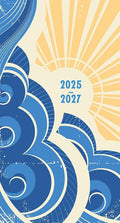 2026 Pocket Planner, 2-Year Monthly Calendar Planner (24-Month): January 2026 – December 2027, Purse Size 6.5" x 3.5", Sun and Sea