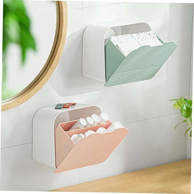 1pc Wall-Mounted Cosmetics Storage Box Multifunctional Sealed Container for Home Organization Lightweight and Design for Tidying up Spaces Tea