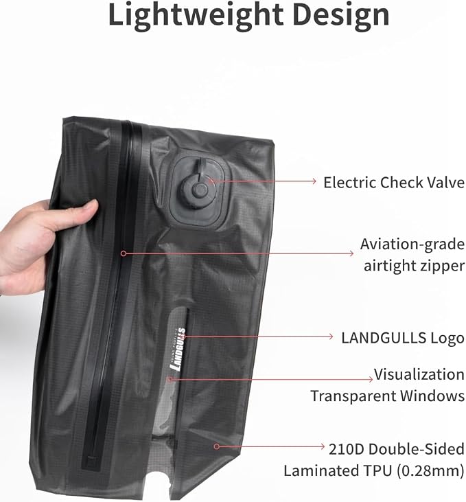 25L Travel Vacuum Bag with Built-in Pump,for Carry-On Suitcase and Backpack