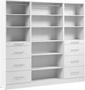 Bestar Florence 85W x 16D Closet System with Drawers Slab - Engineered Wood