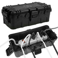 [2 Pack] Outdoor Electrical Box Waterproof, OUTDSPLY Medium Outdoor Electrical Box (11.6x5.2x4.1 inch) w/ 6 Cable Entry, Weatherproof Connection Box for Power Strip, Plug, Timer, Holiday Lights, Black