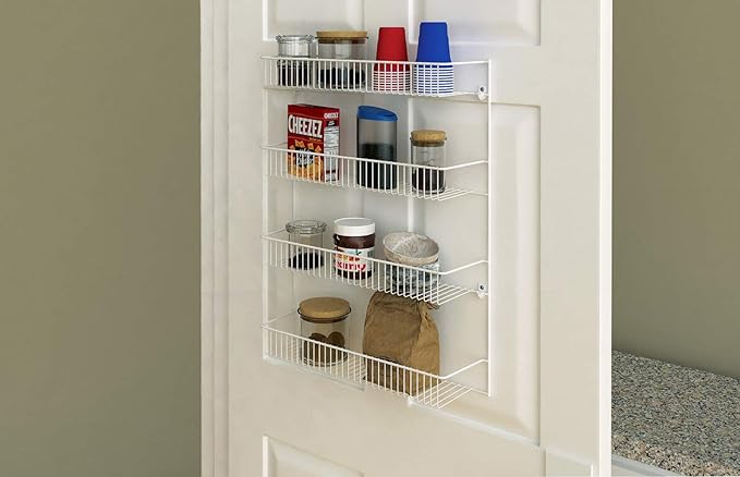 ClosetMaid 8033 4-Tier Wall Rack, 18.75" W x 25.75" H x 5" D, White
