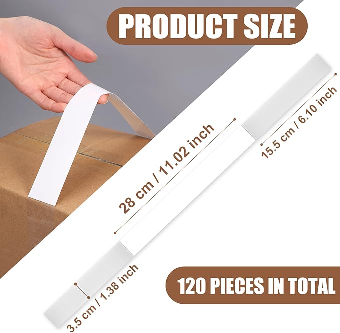 120pcs Adhesive Carry Handle, Stick on Carrying Handle Box Handles Straps Box Straps for Carrying Moving Lifting Boxes, up to 25 Pounds Carry Load