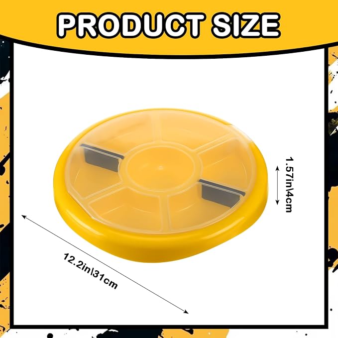3 Pcs 5 Gallon Bucket Tool Organizer Yellow Bucket Seat with 2 Removable Wall Pieces to Organize Small Parts Organizer Storage 5 Gallon Buckets Accessories with Lids for Nails Screw and Bolts
