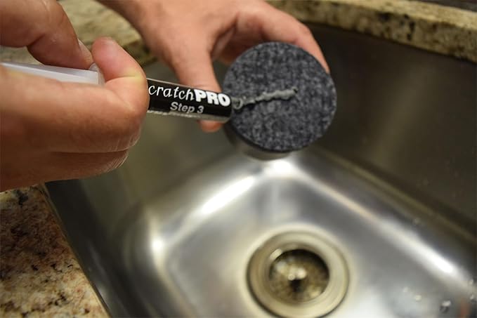 Stainless Steel Sink Cleaner & Polish Kit - Removes Scratches, Restores Shine & Finish - 3-Step Sink Restoration System for Kitchens with Diamond Technology