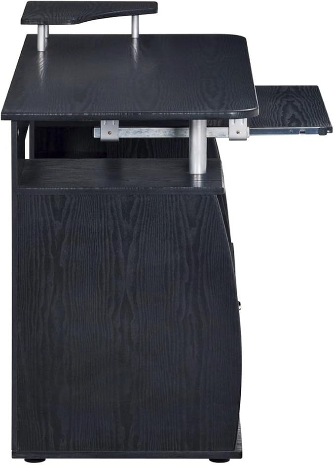 Techni Mobili 47" Computer Desk w/Drawers,Storage & Printer Shelf,Espresso | 47" desk with drawers, printer shelf, pull‑out keyboard tray, open storage, sturdy frame, spacious workstation home office