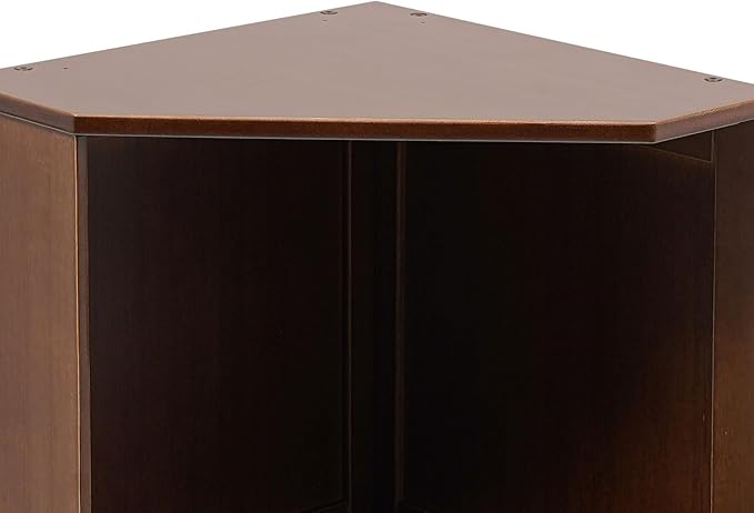 3-Tier Corner Storage Cabinet, 45.3 inch Modern Triangle Storage Shelf with Baffles for Office, Study, Library, Bedroom