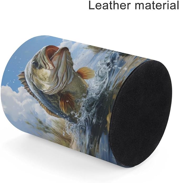 Bass Fish Pen Holder Pencil Cup for Desk Organizer | Cute Makeup Brush Holder PU Multifunctional Office Suppliesfor Decor Home Classroom School