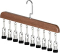 Hanging Closet Organizer with 10 Clips, Space Saving Closet Storage for Hats, Scarves, Socks, Jeans, Skirts & Pants, Multi-Purpose Clothes Hanger with Clips (1 PCS, Vintage)