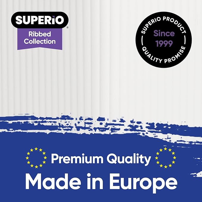 Superio Ribbed Collection - Decorative Plastic Basket Open Home Storage Bins Organizer, Medium White (2 Pack) Container Boxes for Organizing Closet Storage Bins for Shelves Drawer Shelf 5 Liter