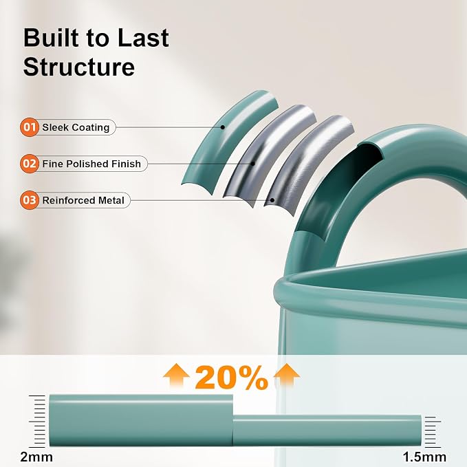 3 Tier Green Metal Rolling Cart with Lockable Wheels and Handle, 3 Tiered Utility Storage Organizer Carts for Teachers, Arts, Craft, Snack, Book, Bedside, Nursery, Cleaning Supplies, Easy Assembly