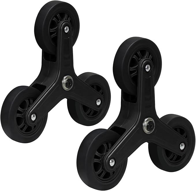 Wheel Replacement Stair Climbing Wheels for Shopping Laundry Cart, Trolley Triangle Shopping Cart Stair Climbing Wheels for BY06C BY10C Foldable cart (2 PCS)