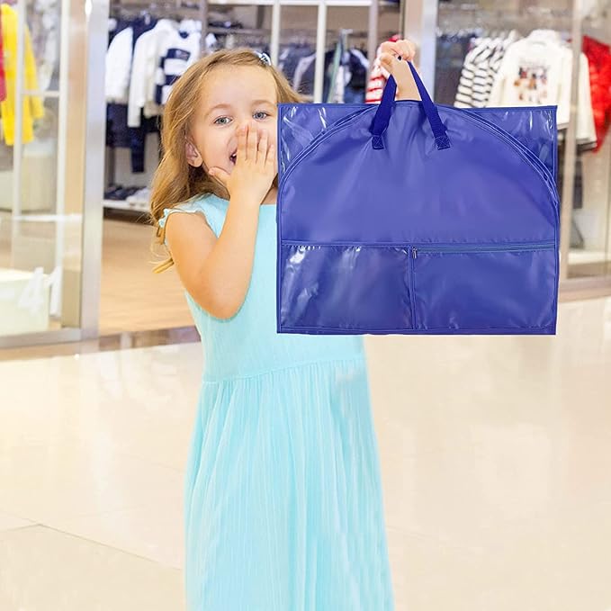 Waterproof Hanging Garment Bag,2 Pack 40 inch Garment Bags for Hanging Clothes,Garment Bags for Travel Storage,Dance Clothes Bag,Kids Garment Bag for Dance Costumes,Sports,Skating,Theatre,Beauty