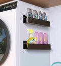 Hamilton Max 2 Pack Magnetic Shelves for Washing Machine, Laundry Organizer and Storage, Magnetic Spice Rack for Refrigerator, Holds 12 pounds each, Black Steel