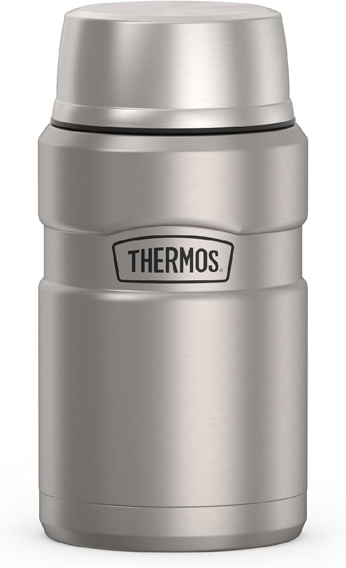 THERMOS Stainless King Vacuum-Insulated Food Jar, 24 Ounce, Matte Steel