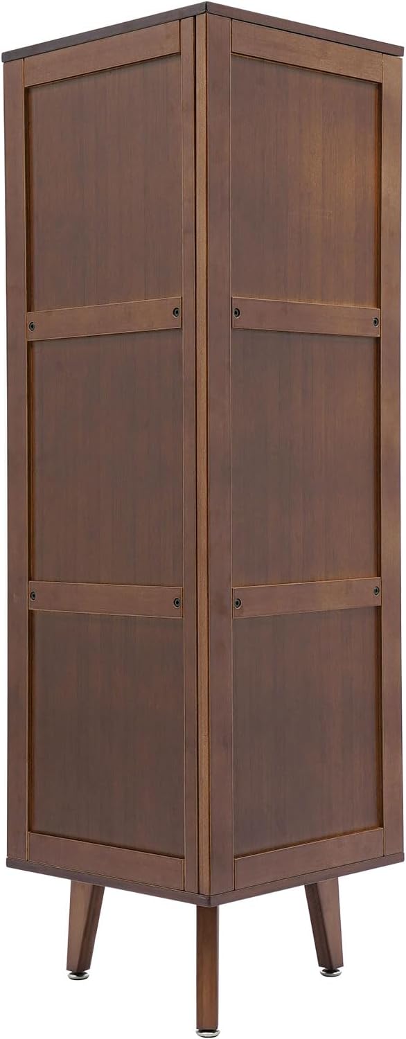3-Tier Corner Storage Cabinet, 45.3 inch Modern Triangle Storage Shelf with Baffles for Office, Study, Library, Bedroom