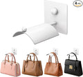 Wall Mounted Purse Organizer for Closet – Arc Handbag Holder Protects Handles & Saves Space, Adhesive or Screw Mount, Purse Hanger for Bedroom, Entryway, Office & Closet Storage/Organization, White