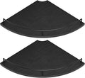 Corner Floating Shelves, Rustic Brown Wood, Set of 2, Wall Mount Storage with Guardrail for Bathroom Kitchen Living Room (Black)